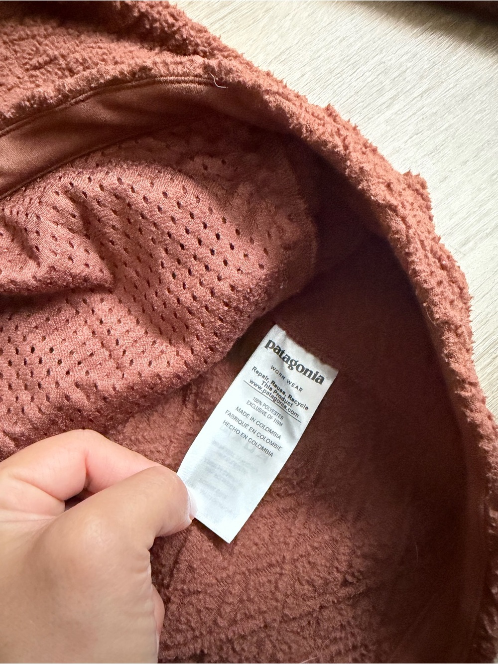 Patagonia Womens Diamond Capra Hoody Brown SZ L - Picture 4 of 10